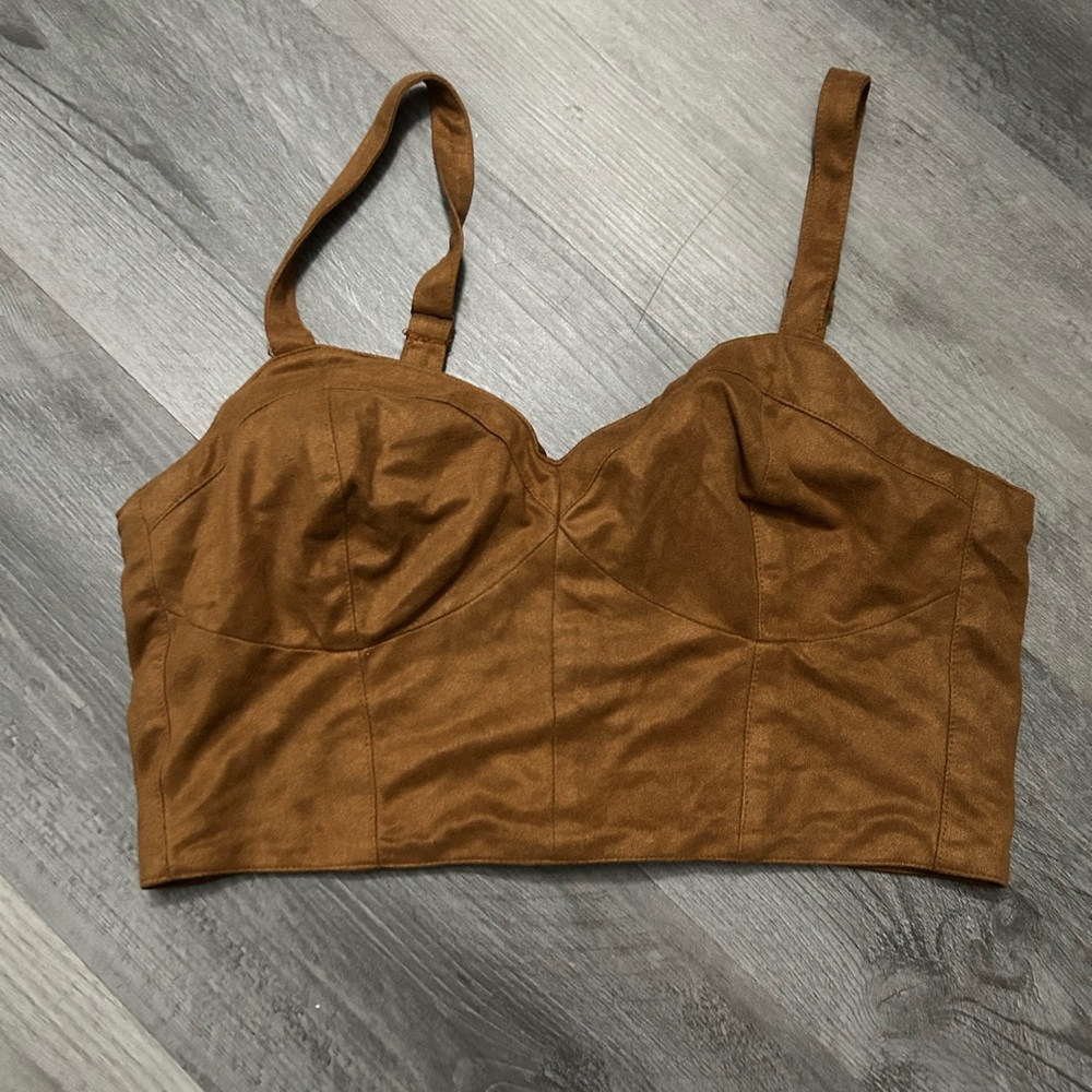 Brown crop top